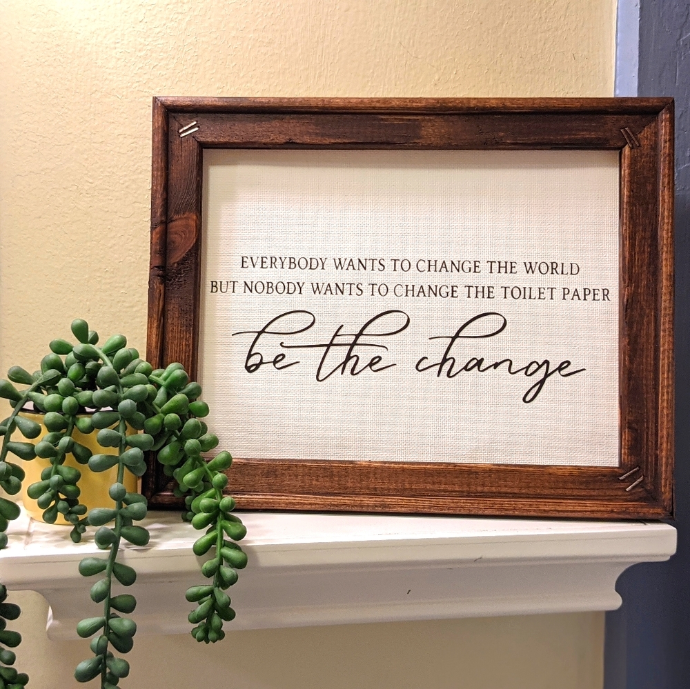 Funny Bathroom Canvas